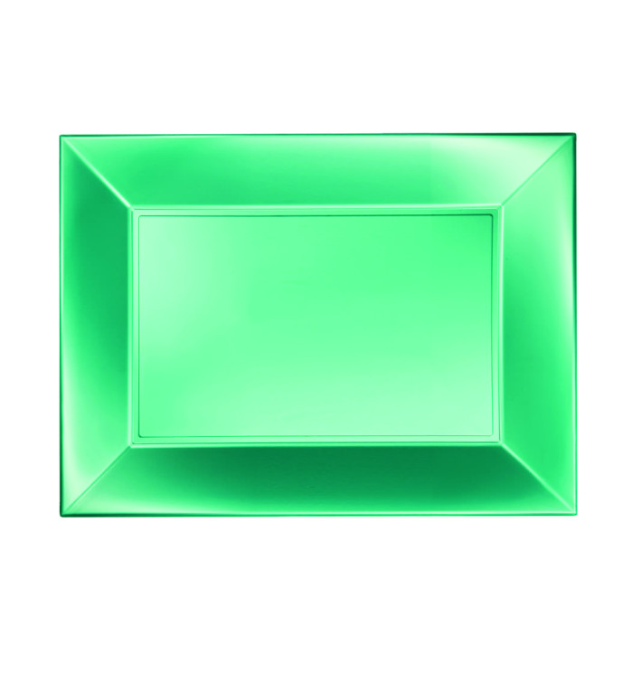 Plateau Plastique Vert Nice Pearl PP 280x190mm (12 Utés) Plateau Plastique Vert Nice Pearl PP 280x190mm (12 Utés)