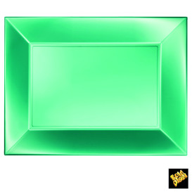 Plateau Plastique Vert Nice Pearl PP 345x230mm (6 Utés)