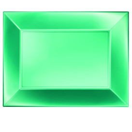 Plateau Plastique Vert Nice Pearl PP 345x230mm (6 Utés)