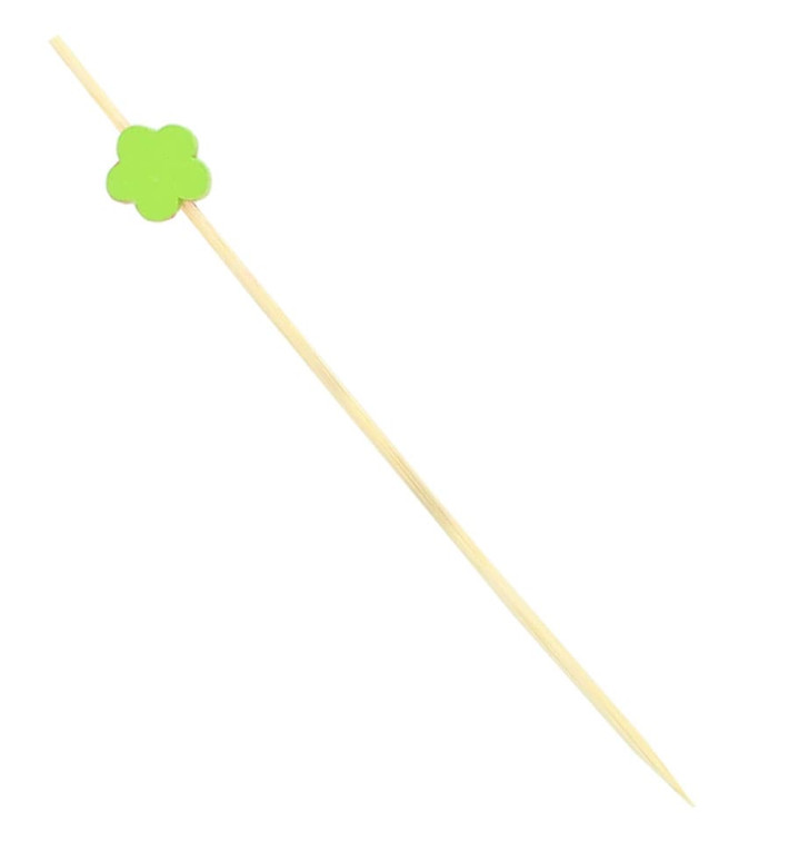 Pique en bois "Flor" Vert 120mm (5.000 Unités) Pique en bois "Flor" Vert 120mm (5.000 Unités)