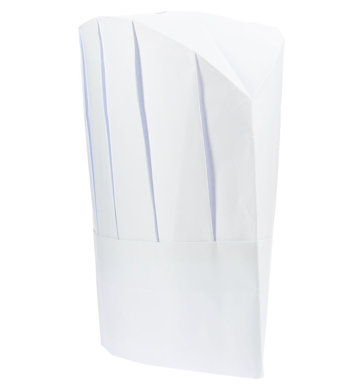 Toque Cuisinier Continental Papier Blanc (10 unités) Toque Cuisinier Continental Papier Blanc (10 unités)
