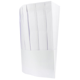 Toque Cuisinier Chef Papier Blanc (10 unités)