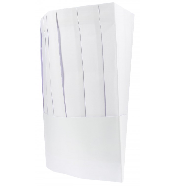 Toque Cuisinier Chef Papier Blanc (100 unités)