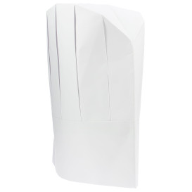 Toque Cuisinier Continental Enfant Papier Blanc (400 unités)