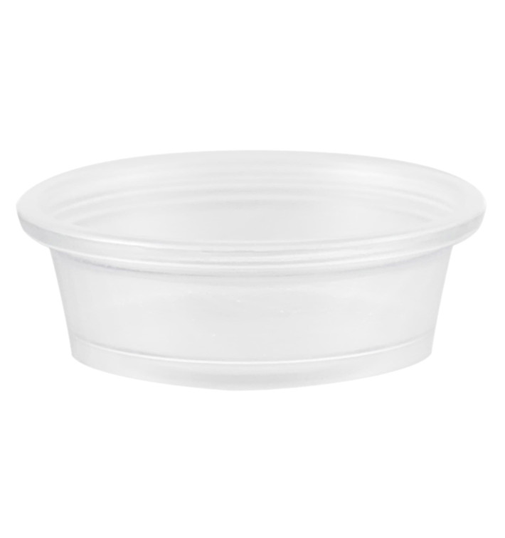 Pot à Sauce Plastique PP Trans. 15ml Ø4,8cm (2500 Utés)