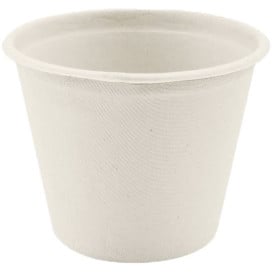 Pot Bio en Canne à Sucre Blanc Ø110mm 450ml (50 Utés)