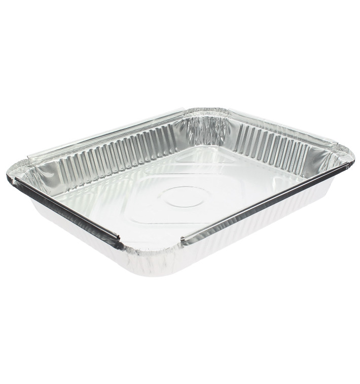 Barquette Aluminium 2400ml 325x250x38mm (400 Utés) Barquette Aluminium 2400ml 325x250x38mm (400 Utés)