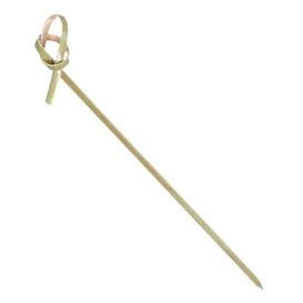 Pique en Bambou Décoré Boucle 210mm (100 Unités)