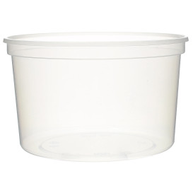 Pot en Plastique Transparent 500ml  Ø11,5cm (500 Utés) 