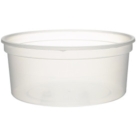 Pot en Plastique Transparent 350ml  Ø11,5cm (50 Utés)