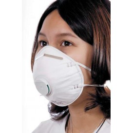 Masque Jetable Respiratoire à Valve FFP2 Blanc (10 Unités)