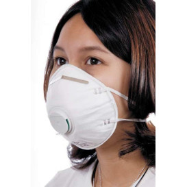 Masque Jetable Respiratoire à Valve FFP2  Blanc 