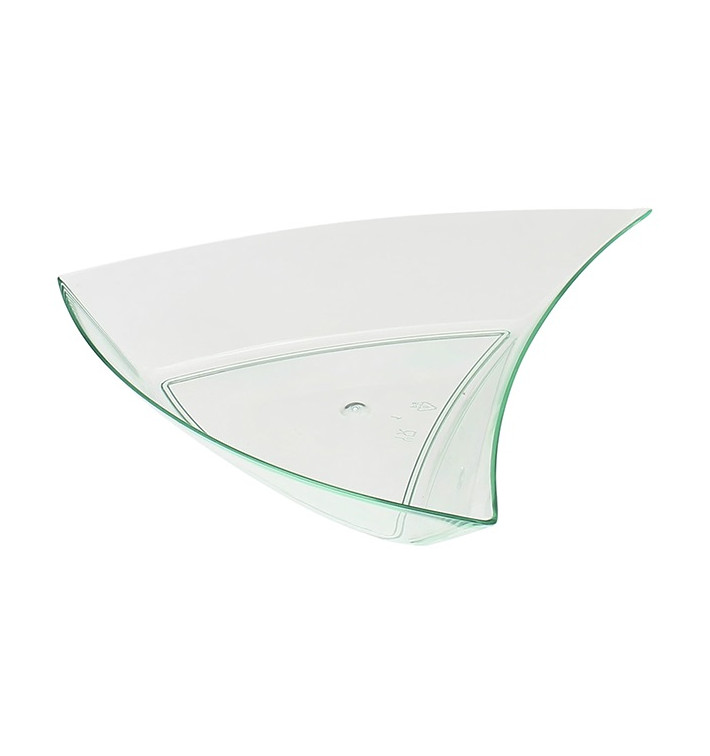 Saucières Triangle Vert transp.12,5 x 12 x 2cm (12 Utés)