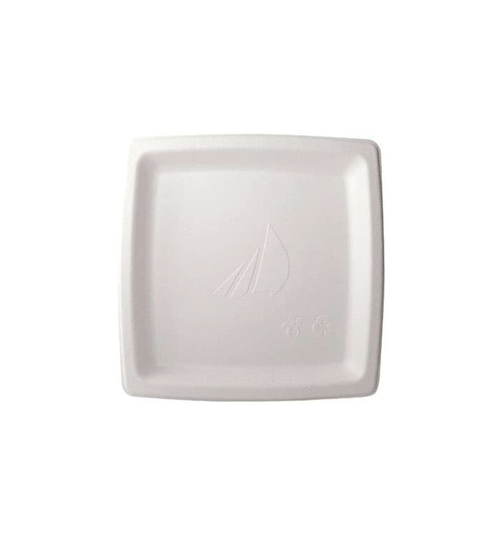 Assiette Carrée Canne à Sucre Blanc 170mm (1.000 Utés) Assiette Carrée Canne à Sucre Blanc 170mm (1.000 Utés)
