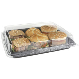 Plateau Plastique Rectangulaire Noir 316x256x40mm (25 Utés)