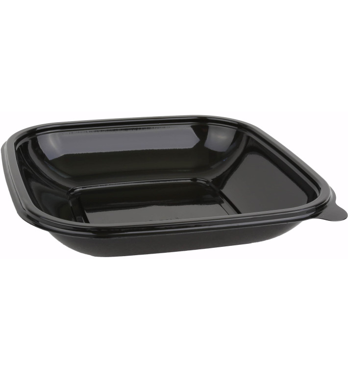 Bol en Plastique Noir PET 500ml 175x175x40mm (50 Utés) Bol en Plastique Noir PET 500ml 175x175x40mm (50 Utés)
