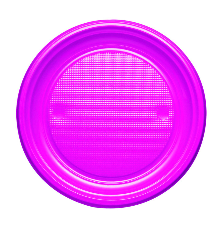 Assiette Plastique PS Plate Fuchsia Ø170mm (1100 Unités) Assiette Plastique PS Plate Fuchsia Ø170mm (1100 Unités)