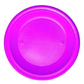 Assiette Plastique PS Creuse Fuchsia Ø220mm (30 Unités)