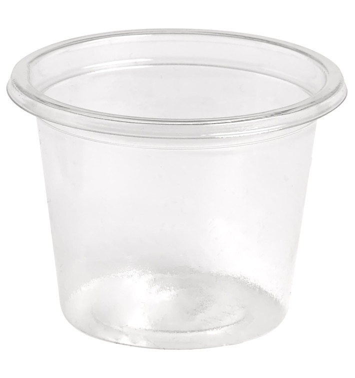 Pot à Sauce Plastique rPET Cristal 30ml Ø4,5cm (250 Utés)