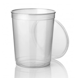 Pot en Plastique Transparent 1000ml Ø11,5cm (250Utés)