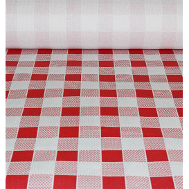 Nappe en papier en Rouleau Carré rouge 1x100m 40g (6 Unités)