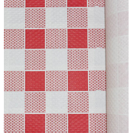 Nappe en papier en Rouleau Carré rouge 1x100m 40g (6 Unités)