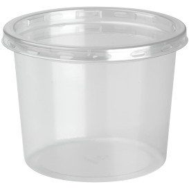 Récipient rPET DeliLite et Couvercle 13,2 Oz/374ml (50 Utés)