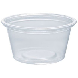 Pot à Sauce Plastique PP Trans. 25ml Ø4,8cm (125 Utés)