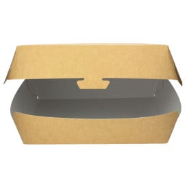 Boîte à Hamburgueur Kraft Géant 23x17,5x8cm (25 Utés)