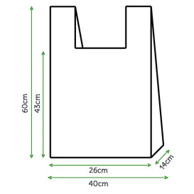 Sac à Bretelles 40x60cm Blanc (3000 Unités)