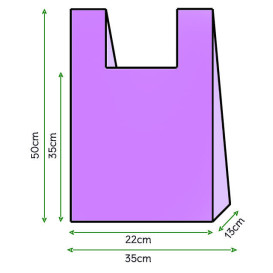 Sac à Bretelles 35x50cm Violet (200 Unités)