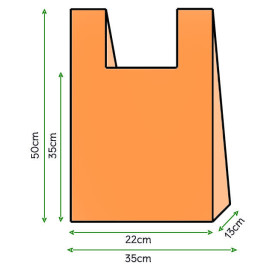 Sac à Bretelles 35x50cm Orange (200 Unités)