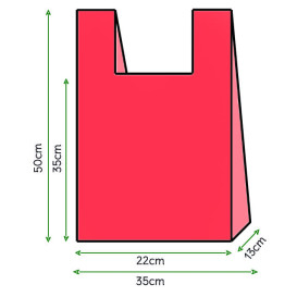 Sac à Bretelles 35x50cm Rouge (5000 Unités)