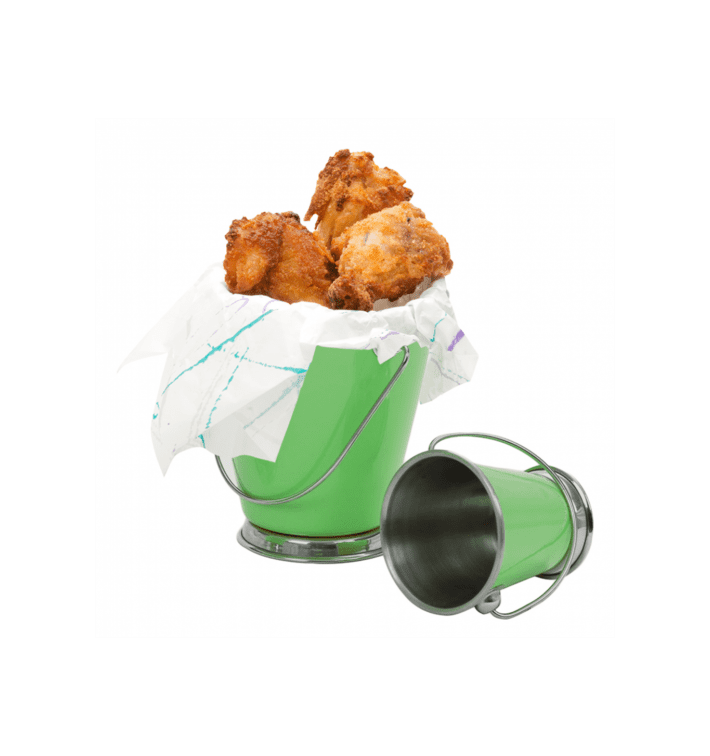 Mini Seau en Acier Inoxydable Vert Ø12x12cm (1 Uté) Mini Seau en Acier Inoxydable Vert Ø12x12cm (1 Uté)