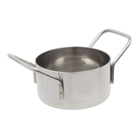 Mini Cocotte en Acier Inoxydable Ø8x4,5cm (1 Uté)