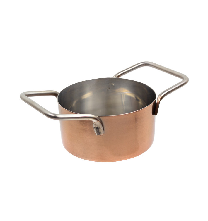 Mini Cocotte en Acier Inoxydable Cuivre Ø7x4,5cm (6 Utés) Mini Cocotte en Acier Inoxydable Cuivre Ø7x4,5cm (6 Utés)