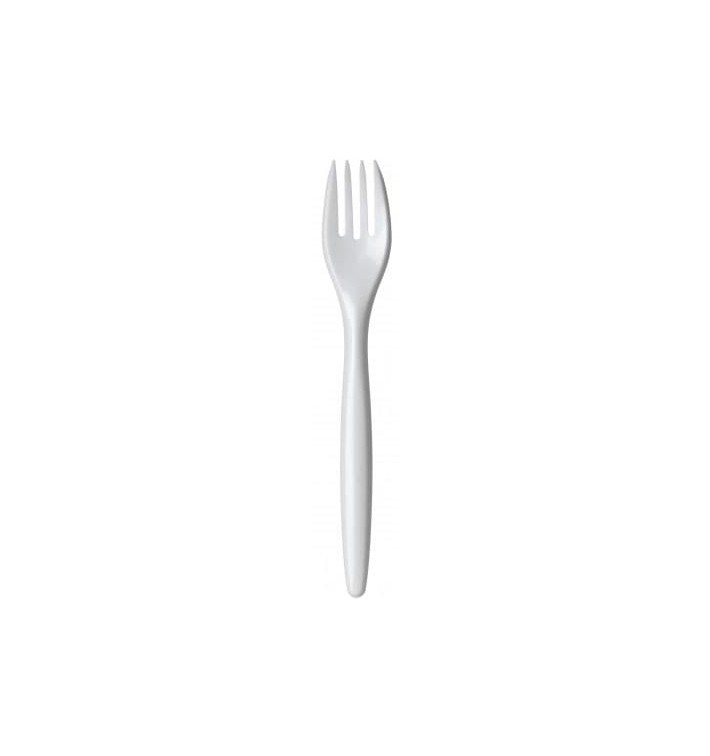 Fourchette Plastique Luxury Blanche 175mm (100 Unités)