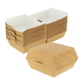Boîte à Hamburgeur Kraft 12x12x7 cm (25 Unités)