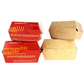 Boîte à Hamburger Carton XXL 14,5x14,5x8 cm (400 Utés)