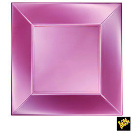 Assiette Plastique Réutilisable Plate Pêche Pearl PP 290mm (12 Utés)