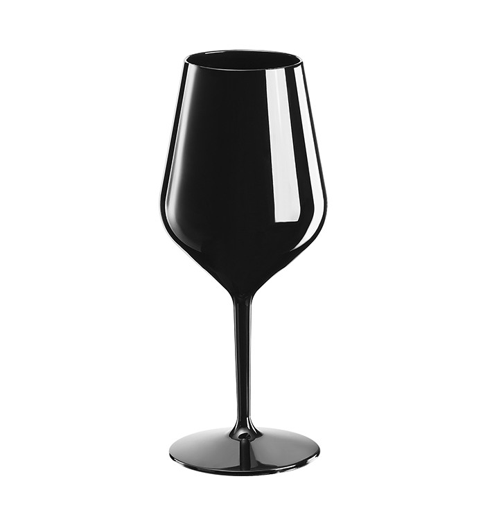 Flûte Réutilisable pour Vin Tritan Noir 470ml (1 Unité) Flûte Réutilisable pour Vin Tritan Noir 470ml (1 Unité)