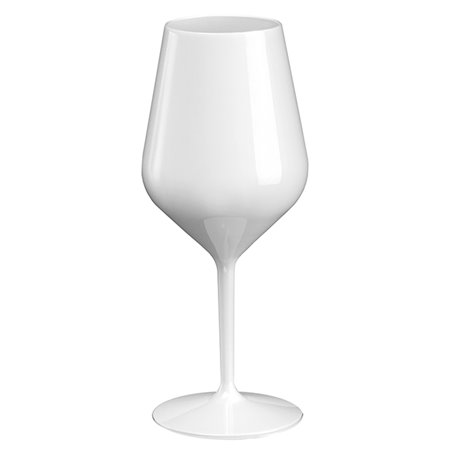 Verre Réutilisable Durable pour Vin Tritan Blanc 470ml (1 Uté)