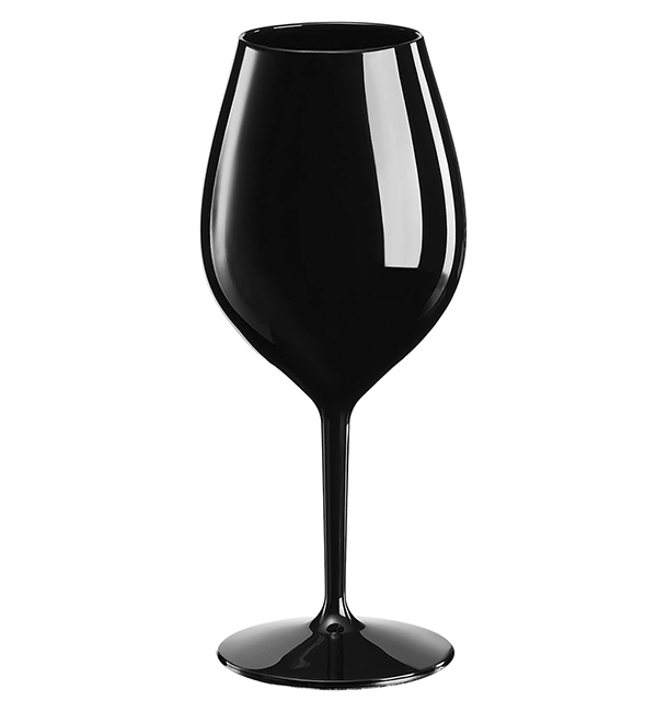 Verre Réutilisable Durable pour Vin Tritan Noir 510ml (1 Uté)