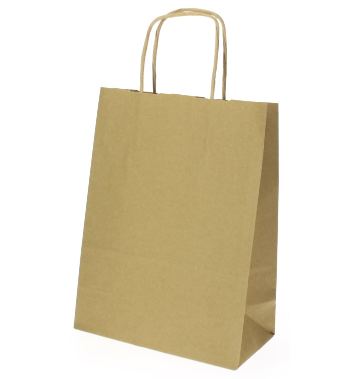 Sac en papier Hawanna avec Anses KRAFT 100g 18x8x24cm (50 Utés) Sac en papier Hawanna avec Anses KRAFT 100g 18x8x24cm (50 Utés)