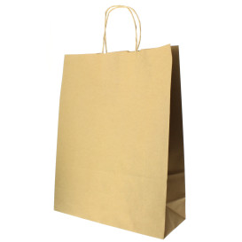 Sac en papier Hawanna avec Anses KRAFT 100g 32x12x41cm (50 Utés)