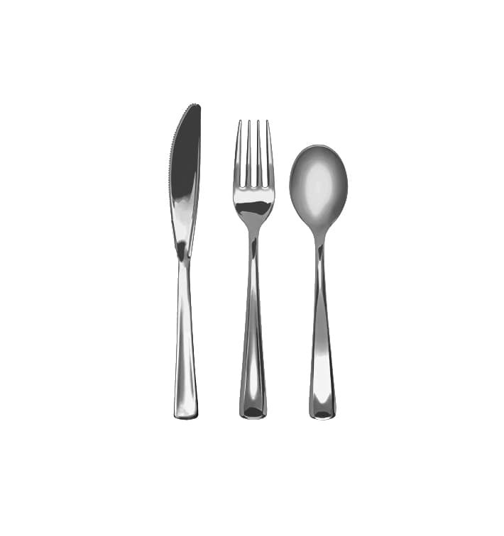 Kit Couverts Fourchette, Couteau, Cuillère Argenté (10Kits) Kit Couverts Fourchette, Couteau, Cuillère Argenté (10Kits)