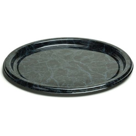 Assiette en Plastique Rond Marbré 18 cm (250 Utés)