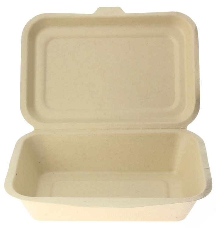 Boîte en Canne à Sucre naturel 175x125x53mm (50 Unités) Boîte en Canne à Sucre naturel 175x125x53mm (50 Unités)