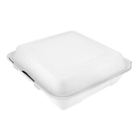 Boîte en Canne à Sucre Naturel 235x235x78mm (200 Unités)
