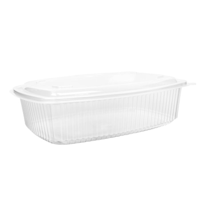 Barquette à Couvercle Charnière en Relief PP 1500ml (25 Utés) Barquette à Couvercle Charnière en Relief PP 1500ml (25 Utés)
